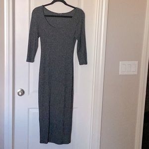 Popular Basics Dk Grey Sweater Dress. Size L.